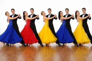 An image of a line of ballroom dancers